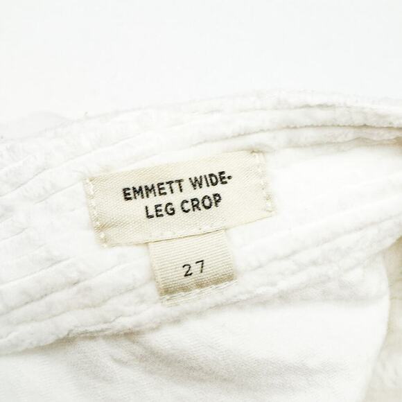 Madewell Emmett Wide-Leg Crop Off White Denim jeans Size 27 - Picture 6 of 10